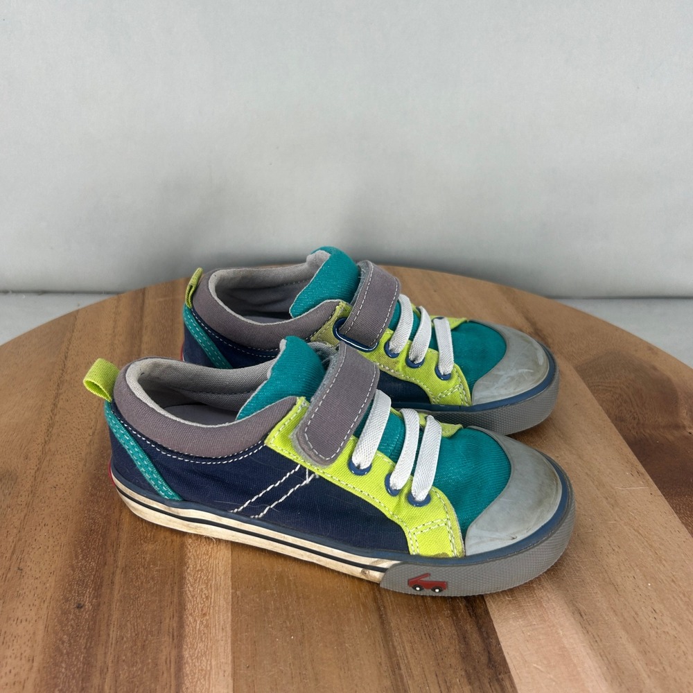 See Kai Run Kids Stevie II Sneaker Blue Green Grey Size 11.5 Toddler